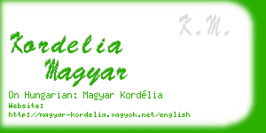 kordelia magyar business card